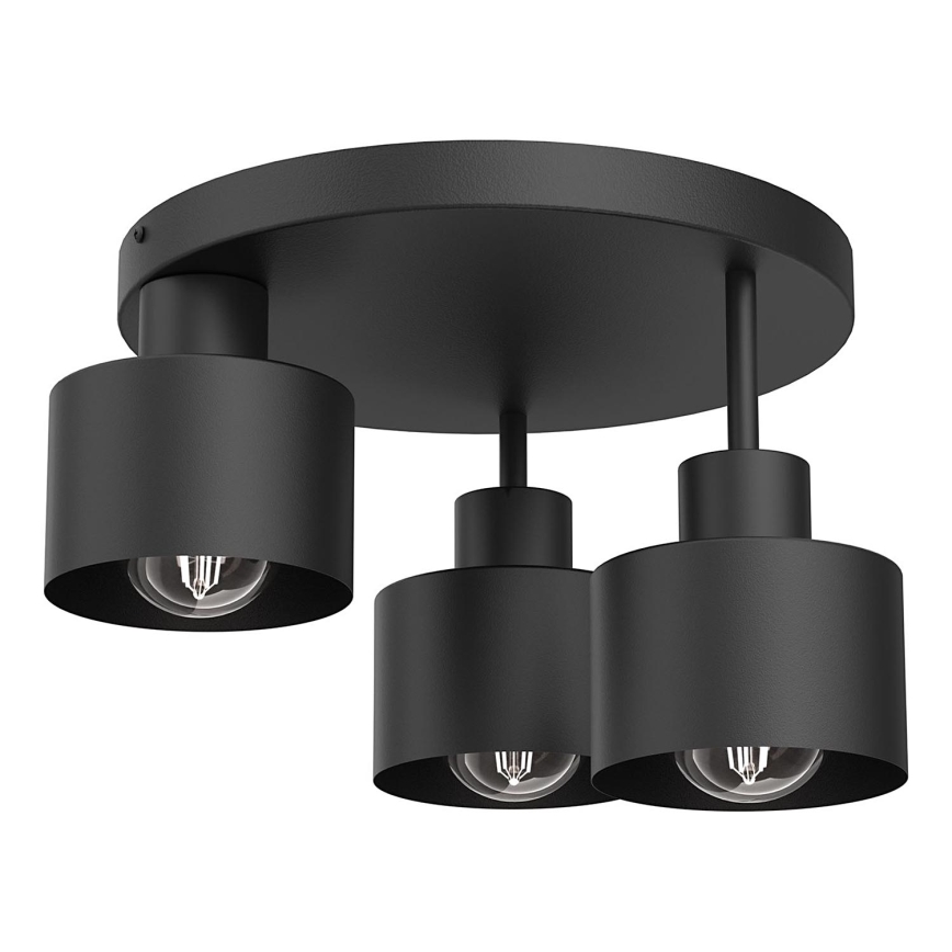 Ceiling light PARKLA 3xE27/15W/230V black