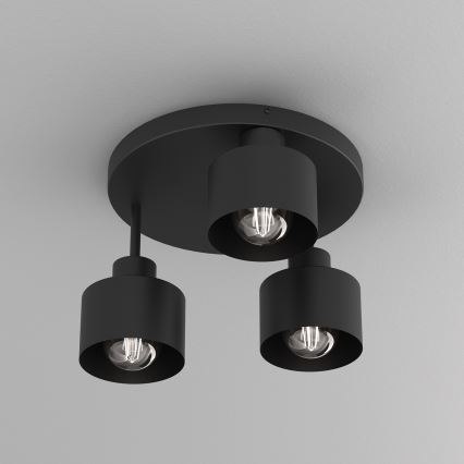 Ceiling light PARKLA 3xE27/15W/230V black