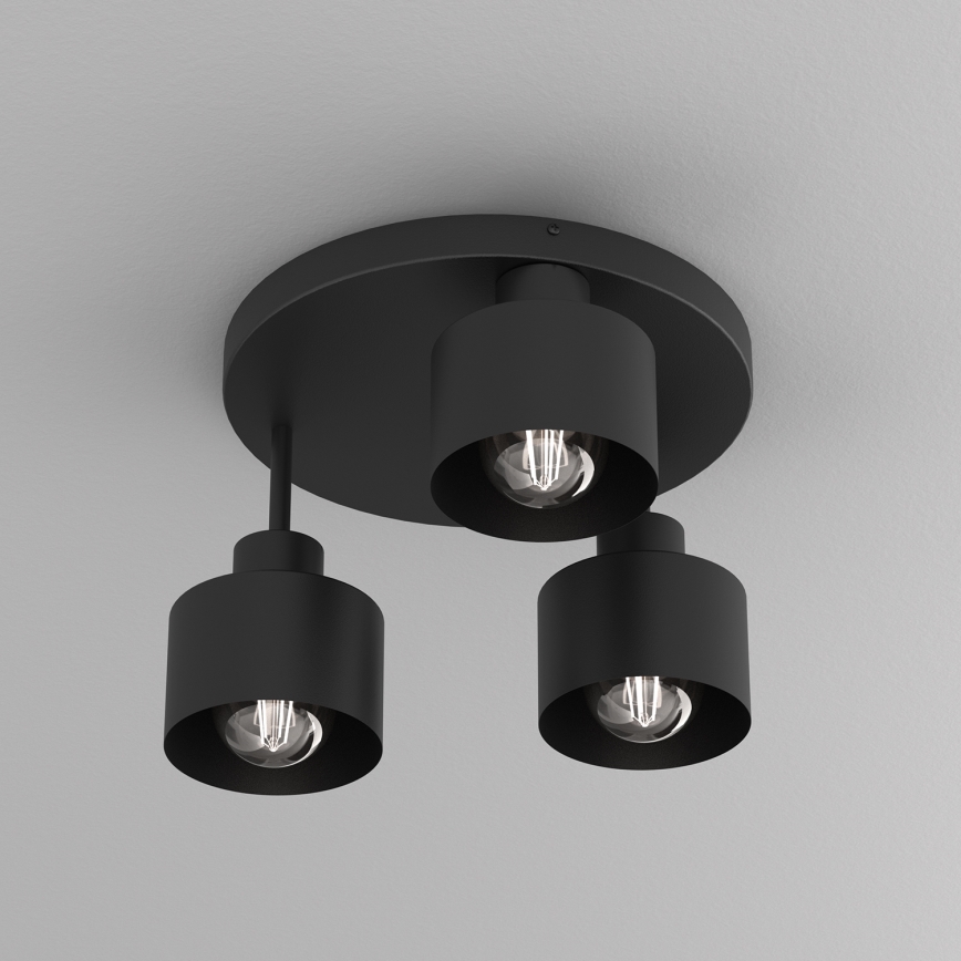 Ceiling light PARKLA 3xE27/15W/230V black