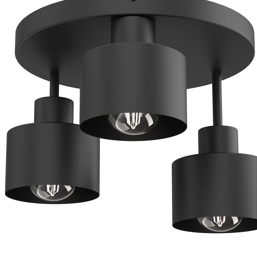 Ceiling light PARKLA 3xE27/15W/230V black