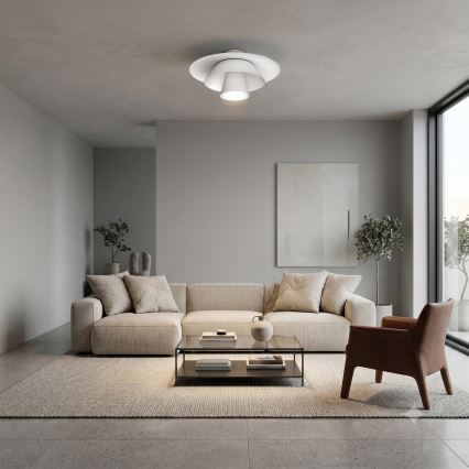Ceiling light PLATO 1xE27/15W/230V Ø 38 cm white
