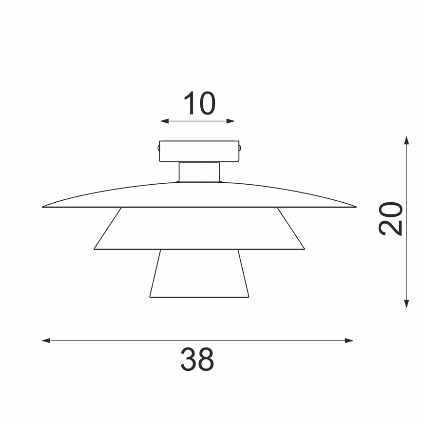 Ceiling light PLATO 1xE27/15W/230V Ø 38 cm white
