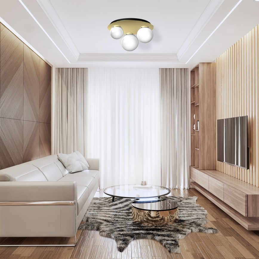Ceiling light PLATO 2xE14/40W/230V + 1xE27/60W/230V