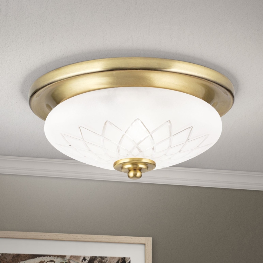 Ceiling light PORTO 1xE27/40W/230V d. 26 cm gold