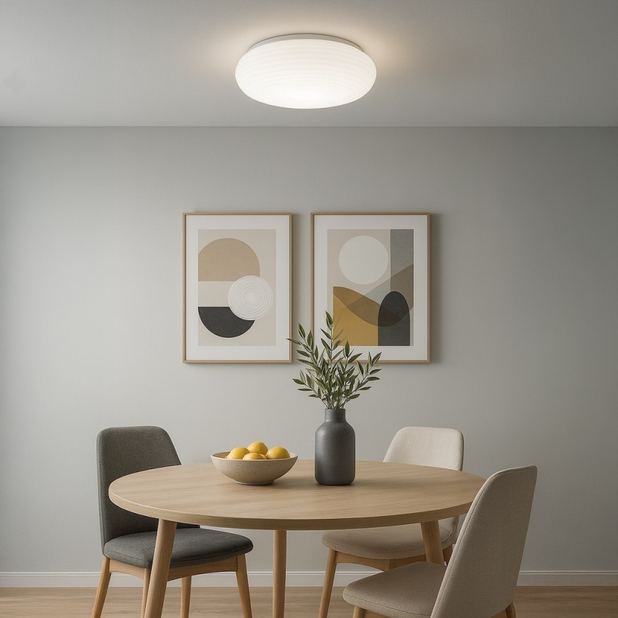 Ceiling light PULSO 3xE27/15W/230V Ø 42 cm white