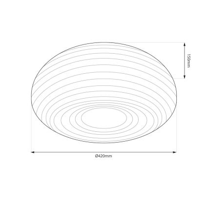 Ceiling light PULSO 3xE27/15W/230V Ø 42 cm white