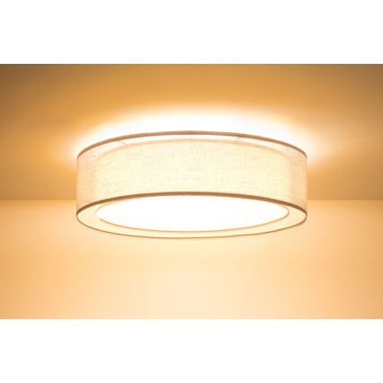 Ceiling light PURO 2xE27/40W/230V Ø 60 cm beige