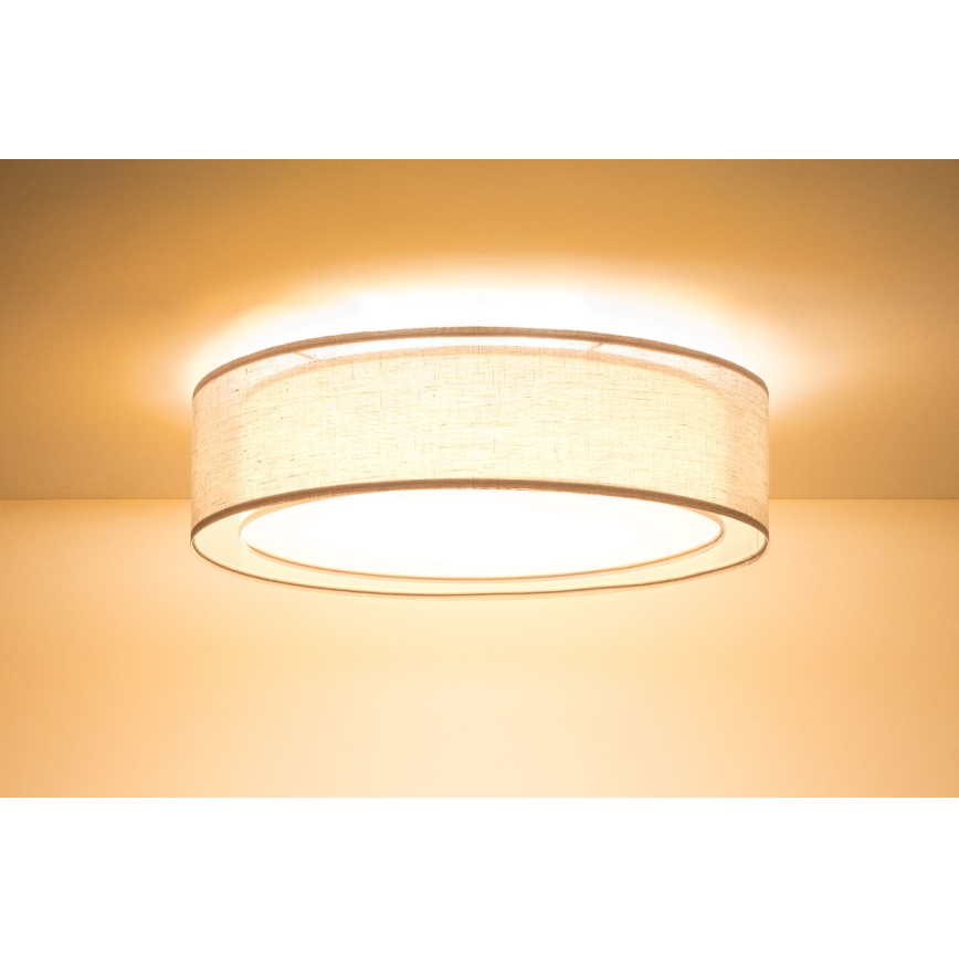 Ceiling light PURO 2xE27/40W/230V Ø 60 cm beige