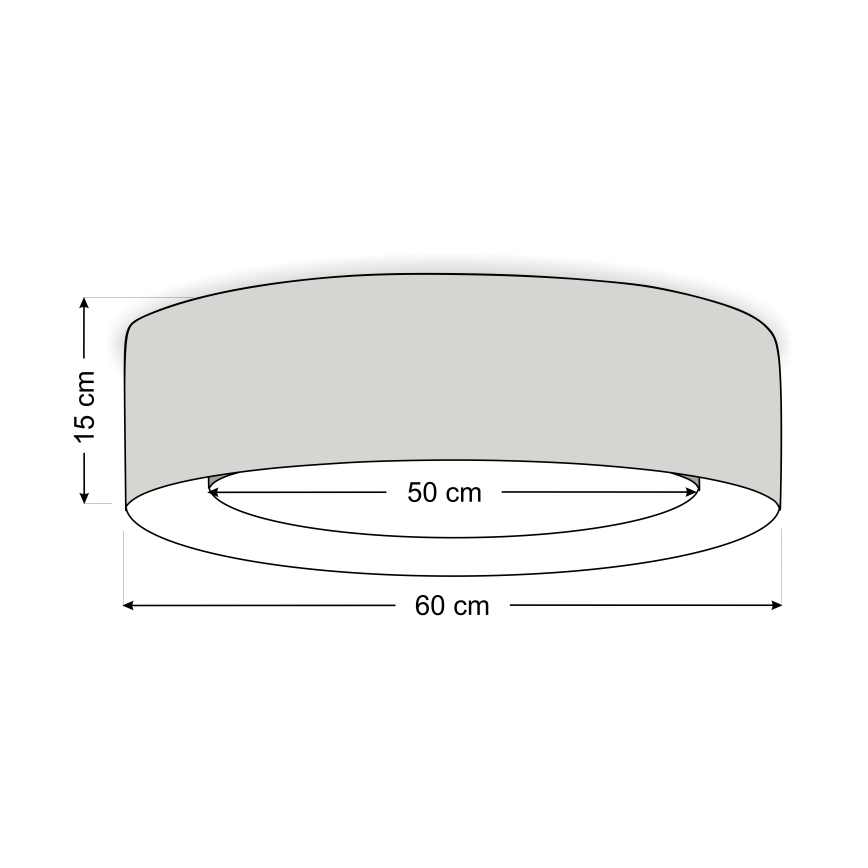 Ceiling light PURO 2xE27/40W/230V Ø 60 cm beige