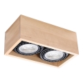 Ceiling light QUATRO AR111 2xGU10/40W/230V beech