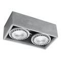 Ceiling light QUATRO AR111 2xGU10/40W/230V concrete