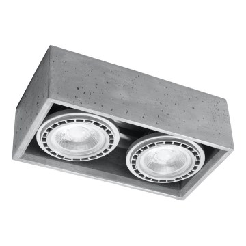 Ceiling light QUATRO AR111 2xGU10/40W/230V concrete