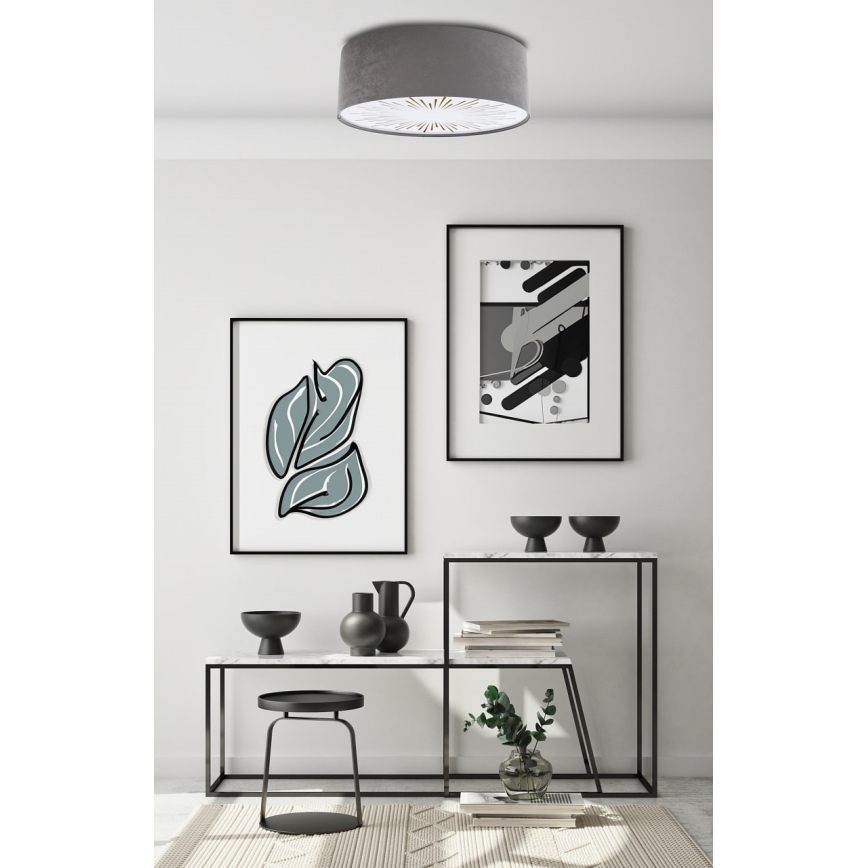 Ceiling light RAYS 2xE27/60W/230V d. 40 cm grey