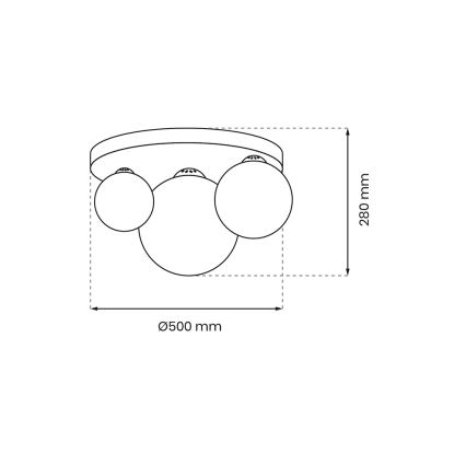Ceiling light REFLEX 2xE14/40W/230V + 1xE27/60W/230V