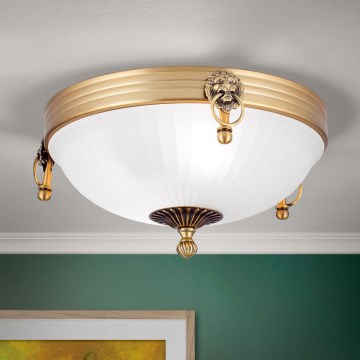 Ceiling light ROCCA 2xE27/60W/230V d. 31 cm bronze/white