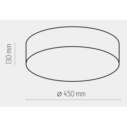 Ceiling light RONDO 4xE27/15W/230V d. 45 cm black