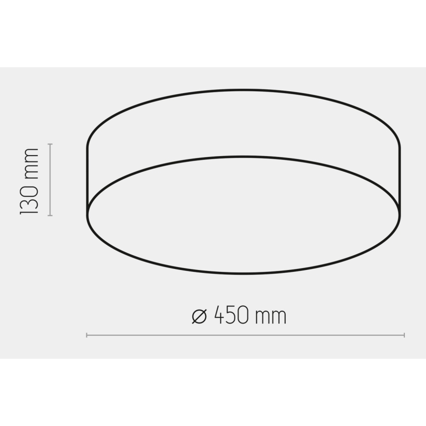 Ceiling light RONDO 4xE27/15W/230V d. 45 cm black