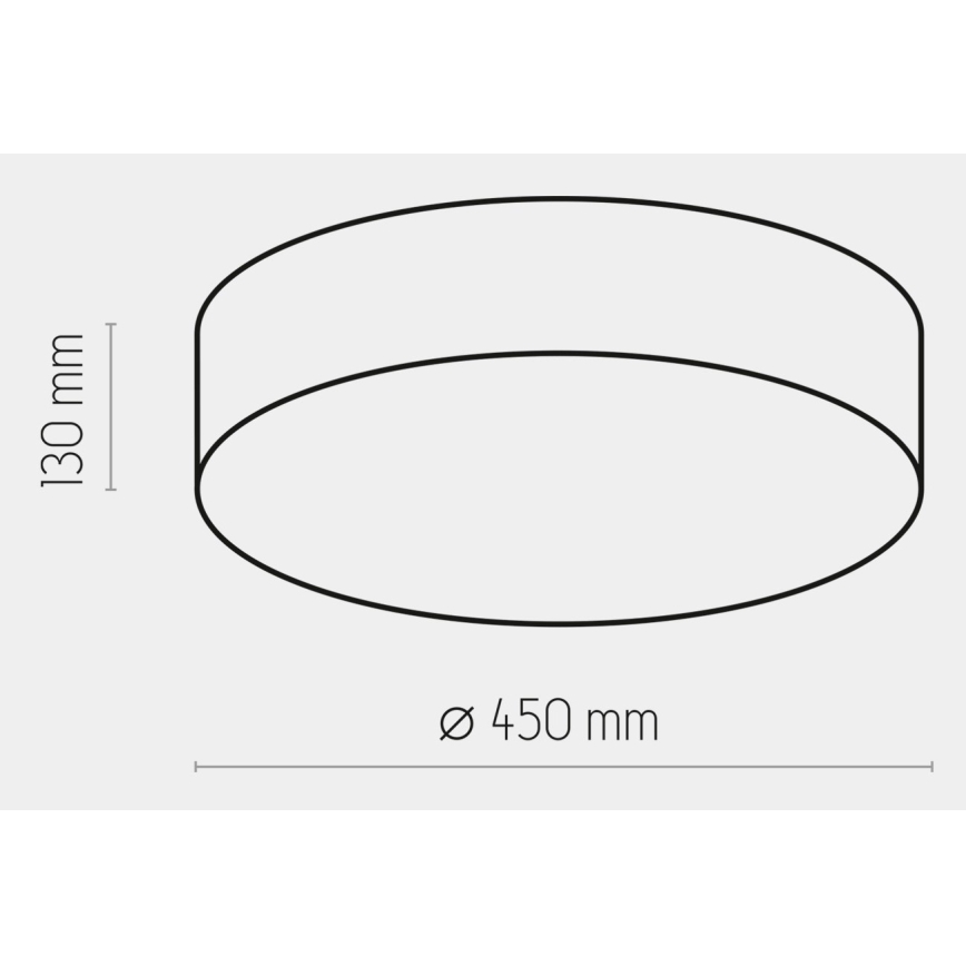 Ceiling light RONDO 4xE27/15W/230V d. 45 cm grey