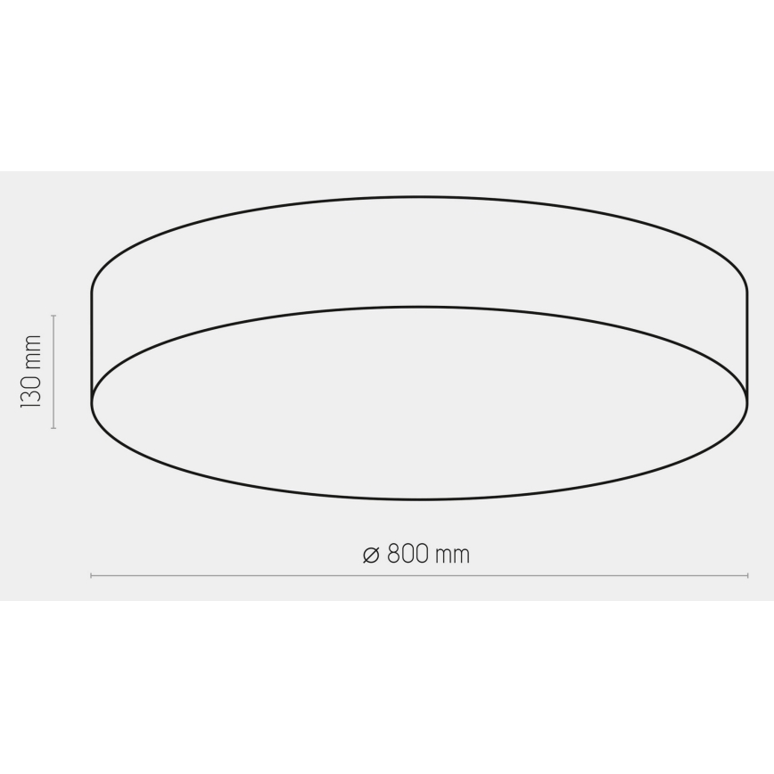 Ceiling light RONDO 6xE27/15W/230V d. 80 cm grey
