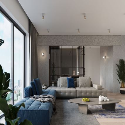 Ceiling light SALGADO 1xE27/60W/230V concrete