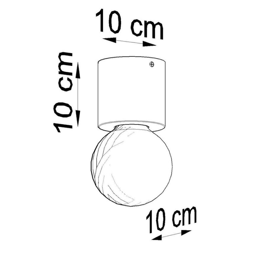 Ceiling light SALGADO 1xE27/60W/230V concrete