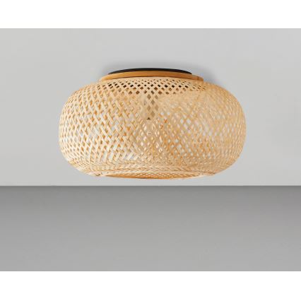 Ceiling light SALOMON 1xE27/10W/230V d. 40 cm bamboo