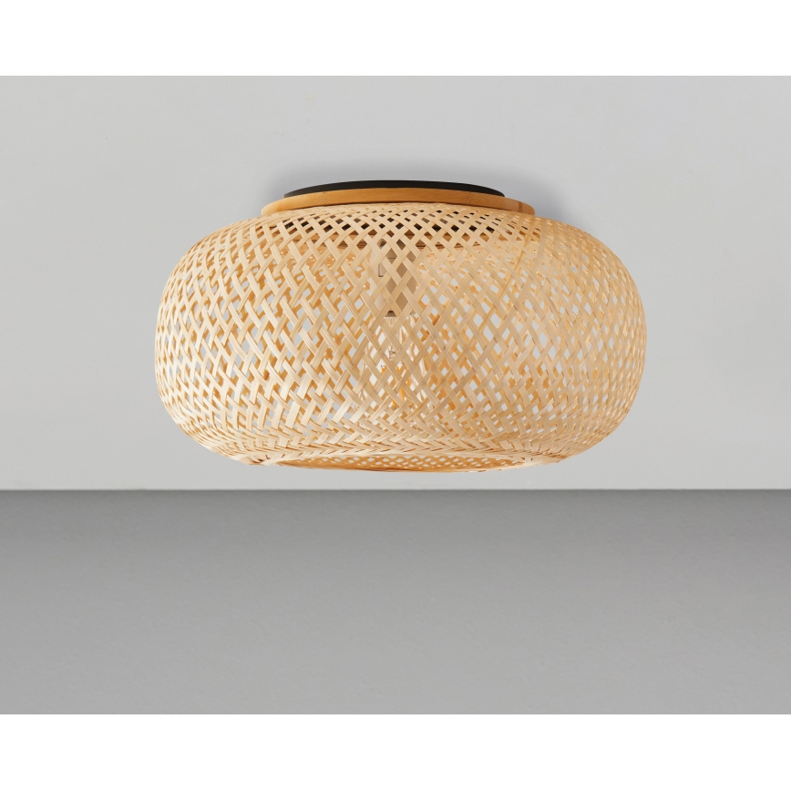 Ceiling light SALOMON 1xE27/10W/230V d. 40 cm bamboo