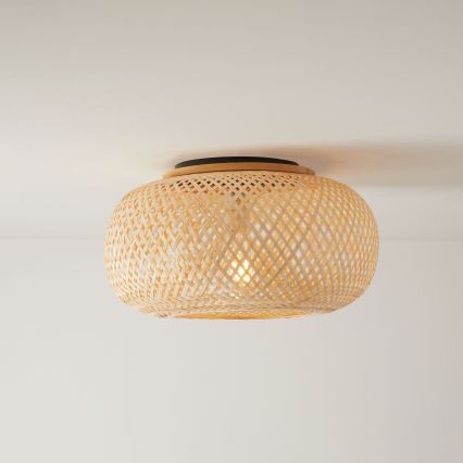 Ceiling light SALOMON 1xE27/10W/230V d. 40 cm bamboo