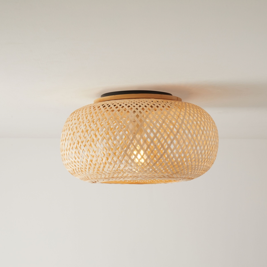 Ceiling light SALOMON 1xE27/10W/230V d. 40 cm bamboo