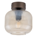 Ceiling light SALVIA 1xE14/10W/230V Ø 15 cm brown/smoked brown