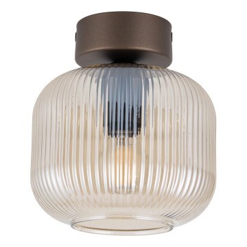 Ceiling light SALVIA 1xE14/10W/230V Ø 15 cm brown/smoked brown