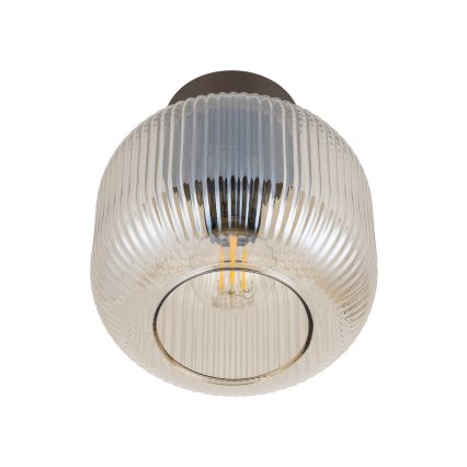Ceiling light SALVIA 1xE14/10W/230V Ø 15 cm brown/smoked brown