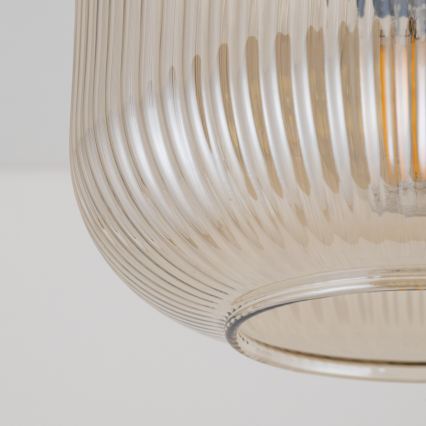 Ceiling light SALVIA 1xE14/10W/230V Ø 15 cm brown/smoked brown