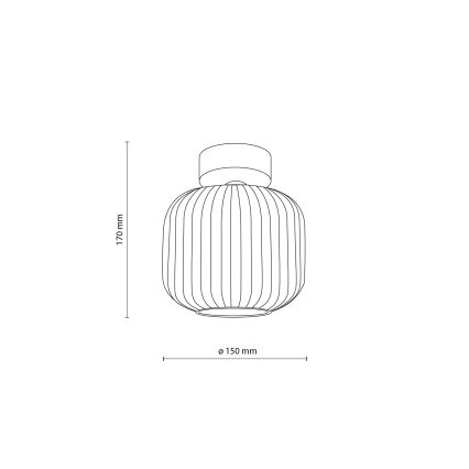 Ceiling light SALVIA 1xE14/10W/230V Ø 15 cm brown/smoked brown