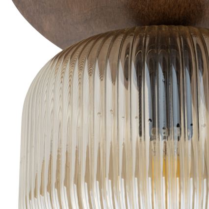 Ceiling light SALVIA 3xE14/10W/230V Ø 40 cm brown/smoky brown