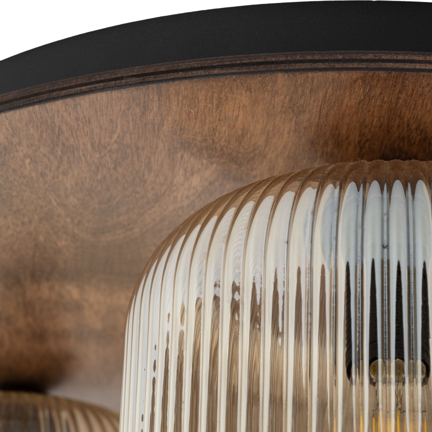 Ceiling light SALVIA 3xE14/10W/230V Ø 40 cm brown/smoky brown