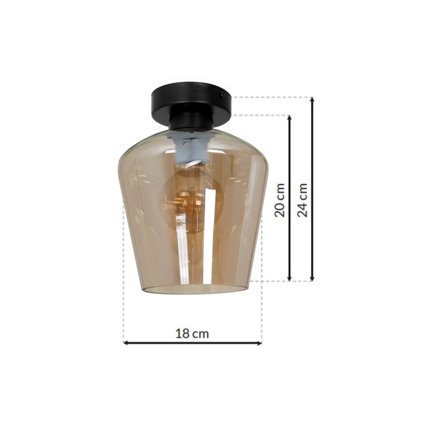 Ceiling light SANTIAGO 1xE27/60W/230V brown