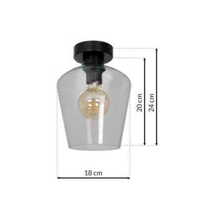 Ceiling light SANTIAGO 1xE27/60W/230V clear