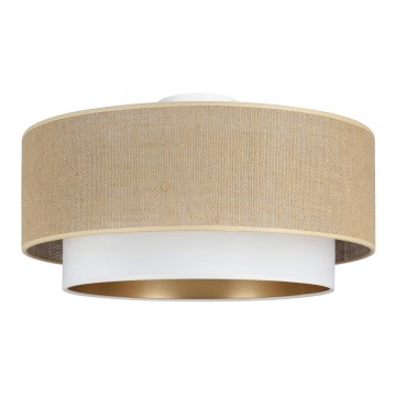 Ceiling light SARTA 1xE27/60W/230V, 45 cm diameter, white/jute