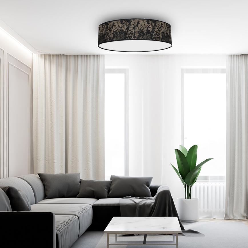 Ceiling light SATINO 3xE27/60W/230V black/gold