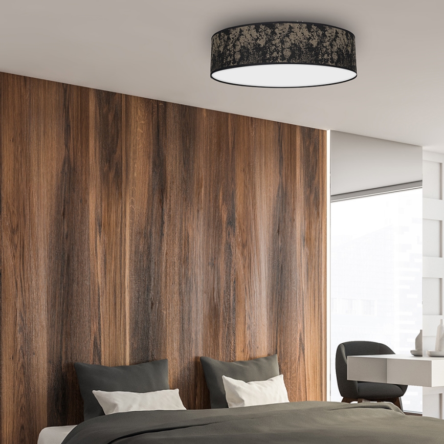 Ceiling light SATINO 3xE27/60W/230V black/gold