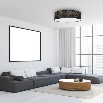 Ceiling light SATINO 3xE27/60W/230V black/gold