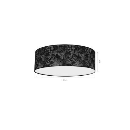 Ceiling light SATINO 3xE27/60W/230V black/grey