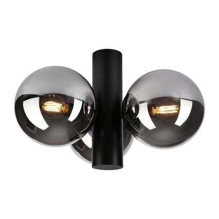 Ceiling light SFERIO 3xE14/5W/230V black/smoked black