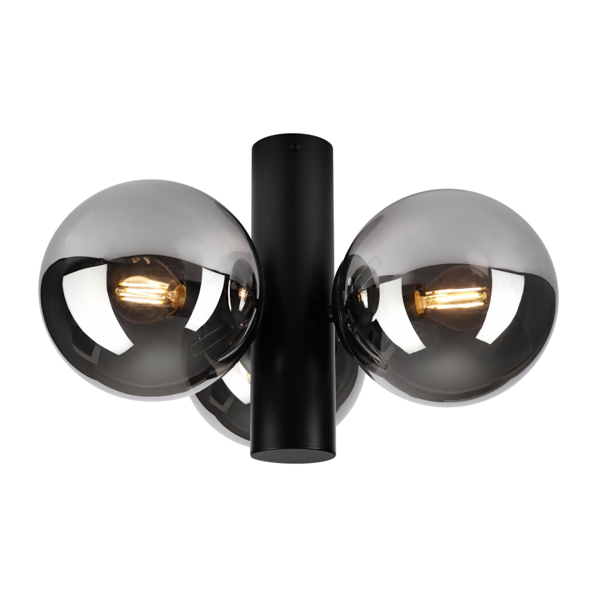 Ceiling light SFERIO 3xE14/5W/230V black/smoked black