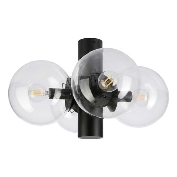 Ceiling light SFERIO 4xE14/5W/230V black/clear