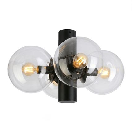Ceiling light SFERIO 4xE14/5W/230V black/clear