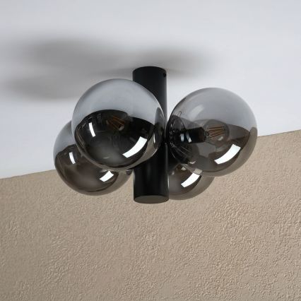 Ceiling light SFERIO 4xE14/5W/230V black/smoked black