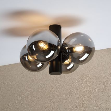 Ceiling light SFERIO 4xE14/5W/230V black/smoked black