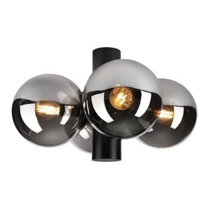 Ceiling light SFERIO 4xE14/5W/230V black/smoked black